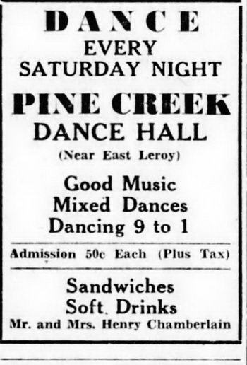 Pine Creek Dance Hall - May 25 1945